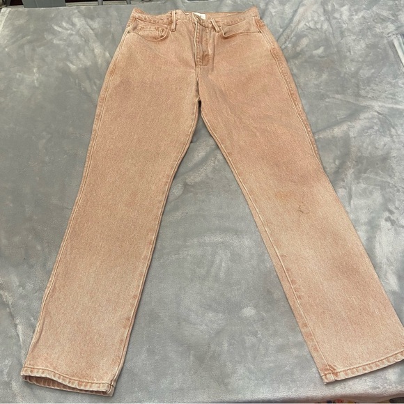 FRAME Le Sylvie Slender Straight-Leg Jeans Tan 21924 - Picture 6 of 15
